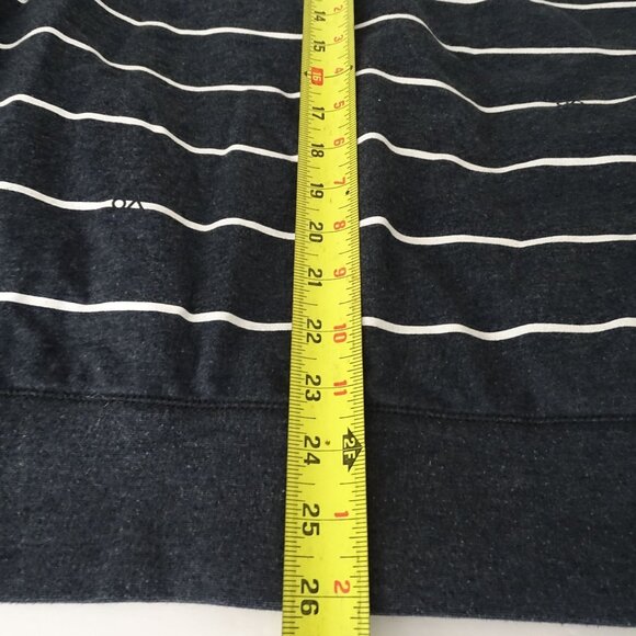 Billabong Striped Full Zip Hoodie Jacket Men Size L Charcoal Gray White Pockets - Picture 10 of 11